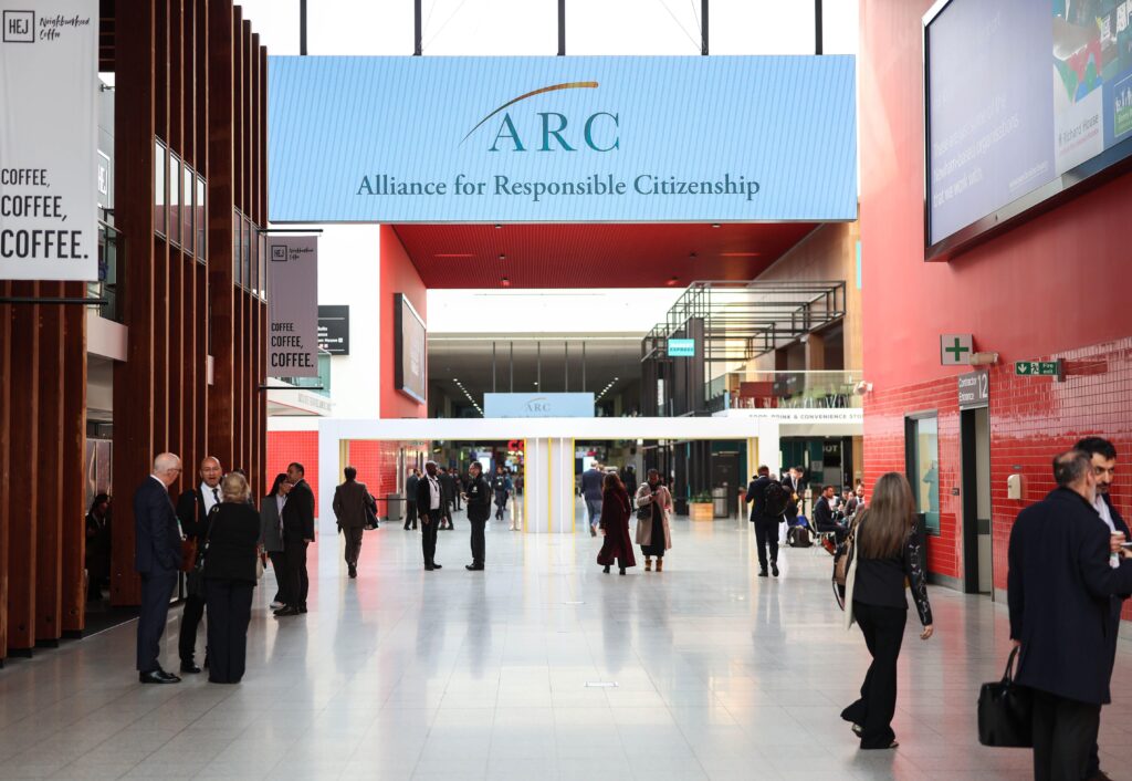 London, UK. 17th Feb, 2025. Image Licensed to Parsons Media. 17/02/2025. London, United Kingdom. The Alliance For Responsible Citizenship Conference - Day One. ExCel London General View of the Alliance for Responsible Citizenship conference 2025. Pictured: Arthur Brooks. Picture by Credit: andrew parsons/Alamy Live News Contributor: andrew parsons / Alamy Stock PhotoImage ID: 2ST65W6