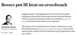 IR Bill: bosses put heat on