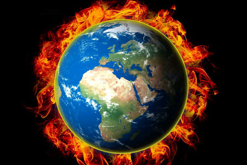 Radioactive portents on a burning earth