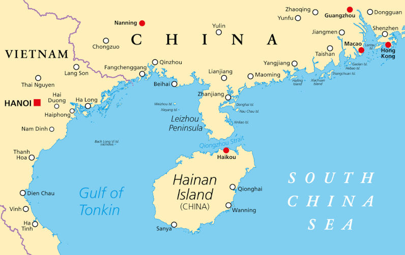 China is chastised for its new boundary in Tonkin Gulf