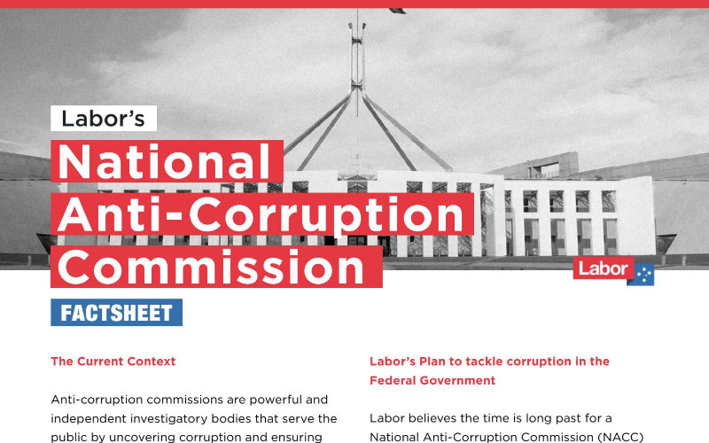 Labor's plan for an anti-corruption body