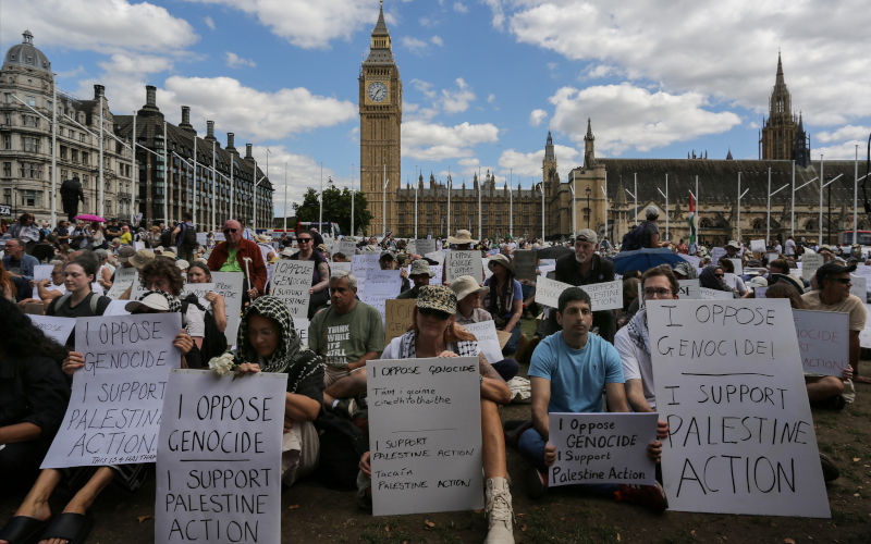 Hundreds arrested in London for opposing ban on nonviolent group Palestine Action