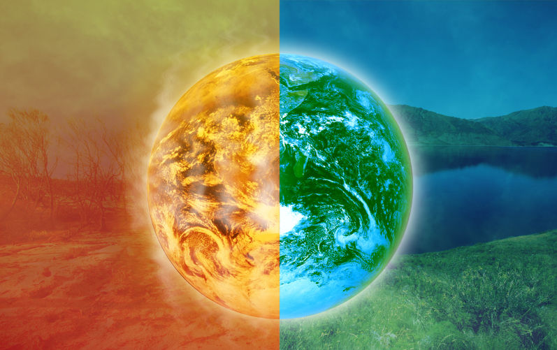 Tracking toward a greenhouse atmosphere and acid oceans