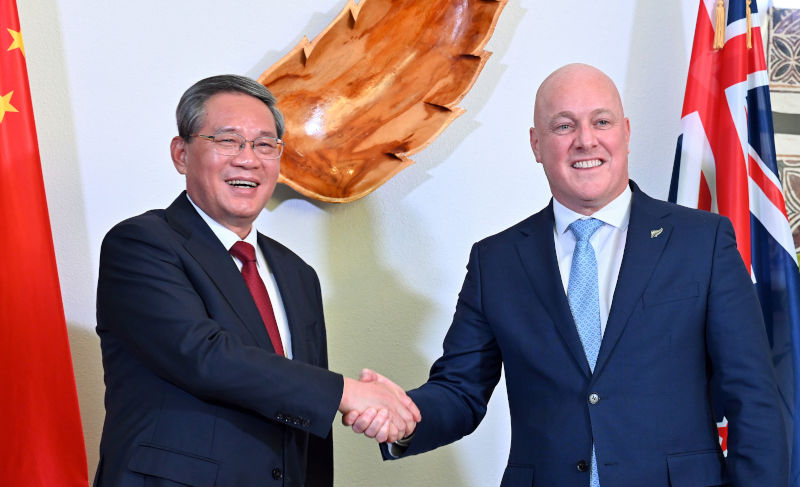 Chinese Premier and New Zealand Prime Minister agree to differ during friendly visit