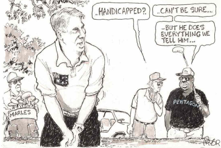 The Pentagon playing Marles along