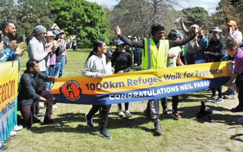 Refugee goes on long walk to take Australia on a journey