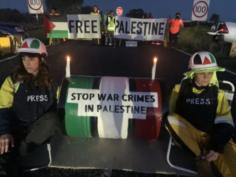 Protests disrupt Australia 'aiding and abetting' genocide at US Pine Gap intelligence base