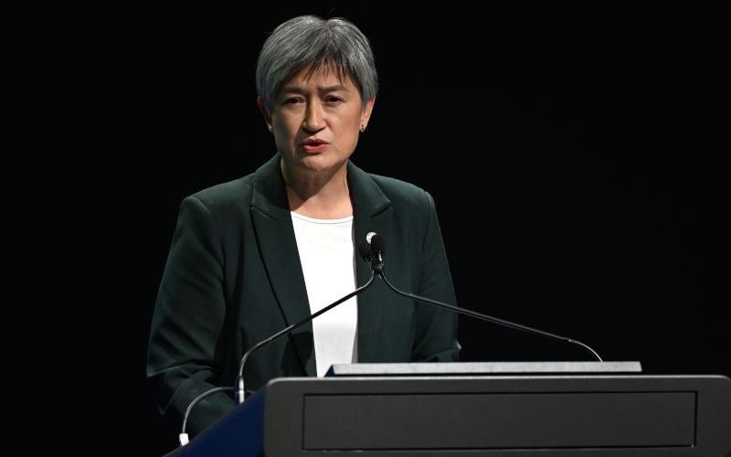 Penny Wong rattles the China can